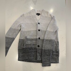 Express Men's Black and Gray Cardigan